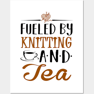 Fueled by Knitting and Tea Posters and Art